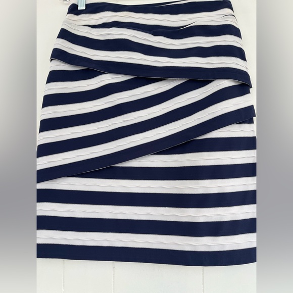 J. McLaughlin Blue White Stripe Nicola Skirt Size XS - Picture 5 of 10